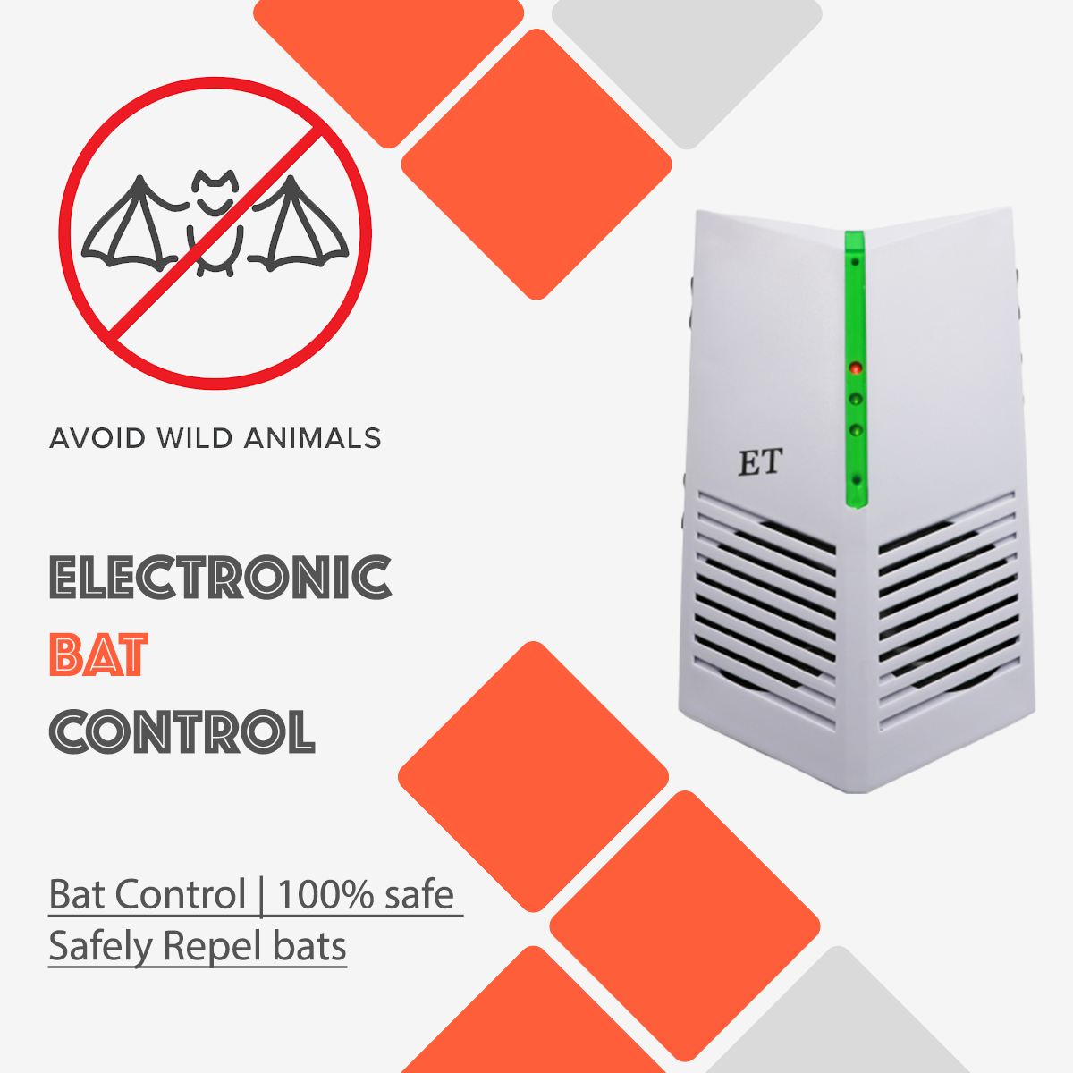 Electronic Bat Repellent Superior Bat Control Bat Deterrent (USED